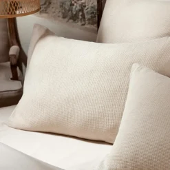 Housse De Couette|EMINZA Housse de couette coton nid d'abeille (280 x 240 cm) Eva Beige