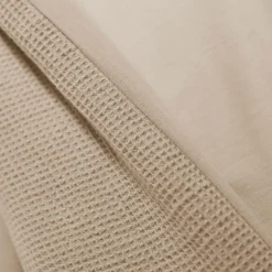 Housse De Couette|EMINZA Housse de couette coton nid d'abeille (240 x 220 cm) Eva Ficelle