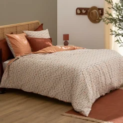 Parure De Lit|Housse De Couette|Atmosphera, cru017dateur d'intu017drieur Housse de couette et deux taies coton (240 x 220 cm) Posei Multicolore