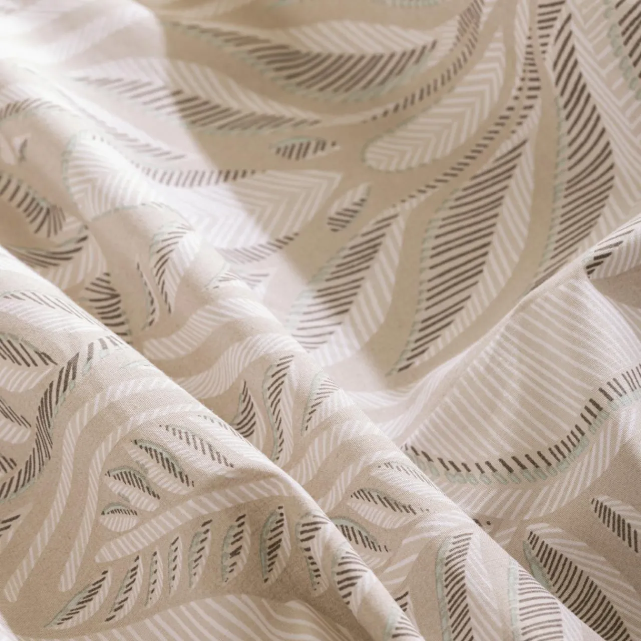 Parure De Lit|Housse De Couette|ATMOSPHERA Housse de couette et deux taies coton (260 x 240 cm) Nalh Beige