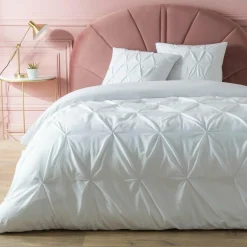 Parure De Lit|Housse De Couette|DOUCEUR D'INTERIEUR Housse de couette et deux taies coton (240 x 220 cm) Heloise he Blanc