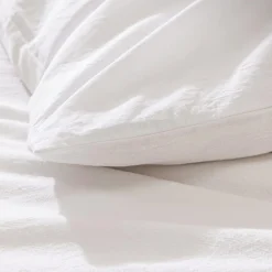 Parure De Lit|Housse De Couette|douceur d'intu017drieur Housse de couette et deux taies d'oreiller coton (240 x 220 cm) Meline Blanc