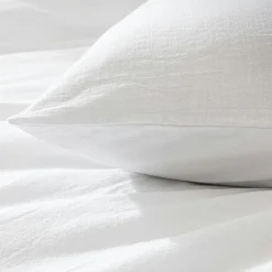 Parure De Lit|Housse De Couette|douceur d'intu017drieur Housse de couette et deux taies d'oreiller coton (240 x 220 cm) Meline Blanc