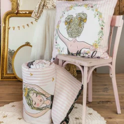 Linge De Lit Enfant|Linge De Lit Enfant|L'EFFET PAPILLON Housse de couette et deux taies enfant coton (200 x 200 cm) Mon étoile Rose