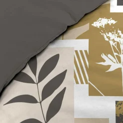 Parure De Lit|Housse De Couette|douceur d'intu017drieur Housse de couette et deux taies d'oreiller en coton (240 x 220 cm) Utopia Beige