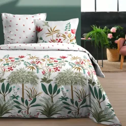 Parure De Lit|STOF Housse de couette et deux taies d'oreiller en coton (260 x 240 cm) Antillia Multicolore