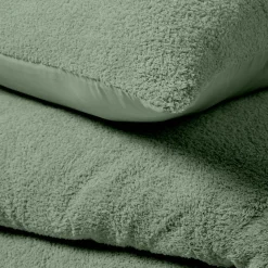 Parure De Lit|Housse De Couette|douceur d'intu017drieur Housse de couette et deux taies d'oreiller bouclette (240 x 220 cm) Helena cédre Vert