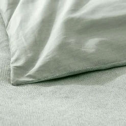 Parure De Lit|Housse De Couette|douceur d'intu017drieur Housse de couette et deux taies d'oreiller coton (260 x 240 cm) Meline Vert sauge