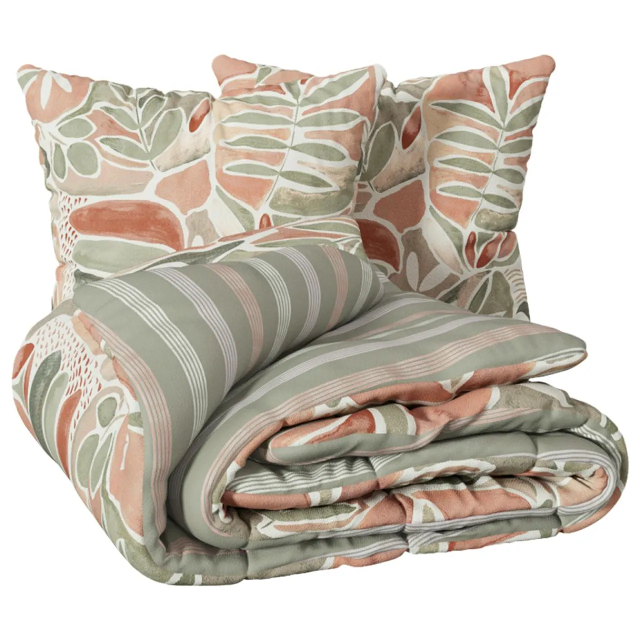 Parure De Lit|Housse De Couette|Atmosphera, cru017dateur d'intu017drieur Housse de couette et deux taies coton (240 x 220 cm) Alvaro Multicolore