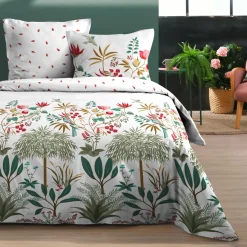Parure De Lit|STOF Housse de couette et deux taies d'oreiller en coton (240 x 220 cm) Antillia Multicolore