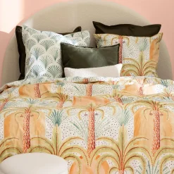 Parure De Lit|Housse De Couette|Atmosphera, cru017dateur d'intu017drieur Housse de couette et deux taies percale de coton (240 x 220 cm) Janice Multicolore