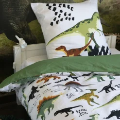 Linge De Lit Enfant|Linge De Lit Enfant|L'EFFET PAPILLON Housse de couette et une taie enfant coton (140 x 200 cm) Cretace e Vert