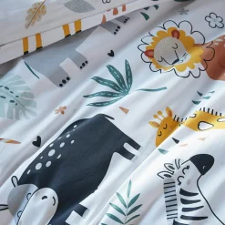 Linge De Lit Enfant|Linge De Lit Enfant|L'effet papillon Housse de couette et une taie enfant coton (140 x 200 cm) Savane Multicolore