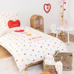 Linge De Lit Enfant|Linge De Lit Enfant|Atmosphera cru017dateur d'intu017drieur for kids Housse de couette et une taie enfant coton (140 x 200 cm) Amour Multicolore