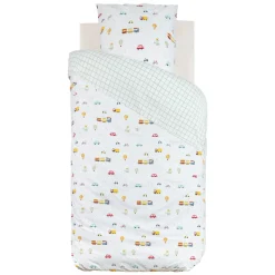 Linge De Lit Enfant|Linge De Lit Enfant|Atmosphera cru017dateur d'intu017drieur for kids Housse de couette et une taie enfant coton (140 x 200 cm) Voitures Multicolore