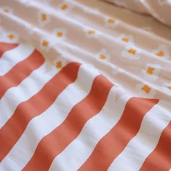 Linge De Lit Enfant|Linge De Lit Enfant|L'EFFET PAPILLON Housse de couette et une taie enfant coton (140 x 200 cm) Fresh popcorn Rouge