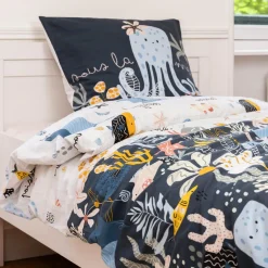 Linge De Lit Enfant|Linge De Lit Enfant|L'EFFET PAPILLON Housse de couette et une taie enfant coton (140 x 200 cm) Octopia Multicolore