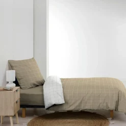 Parure De Lit|Housse De Couette|douceur d'intu017drieur Housse de couette et une taie d'oreiller en coton (140 x 200 cm) Cadria Blanc