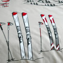 Parure De Lit|STOF Housse de couette et une taie d'oreiller en coton (140 x 200 cm) Alpes Ecru