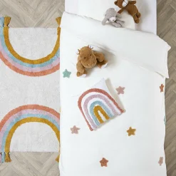 Linge De Lit Enfant|Linge De Lit Enfant|Atmosphera createur d'interieur for kids Housse de couette et une taie enfant coton (140 x 200 cm) Etoile Multicolore