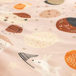 Linge De Lit Enfant|Linge De Lit Enfant|L'effet papillon Housse de couette et une taie enfant coton (140 x 200 cm) Sky Dream Rose