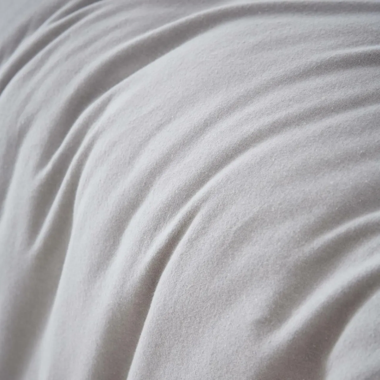 Housse De Couette|EMINZA Housse de couette flanelle de coton (260 x 240 cm) Nina Gris clair