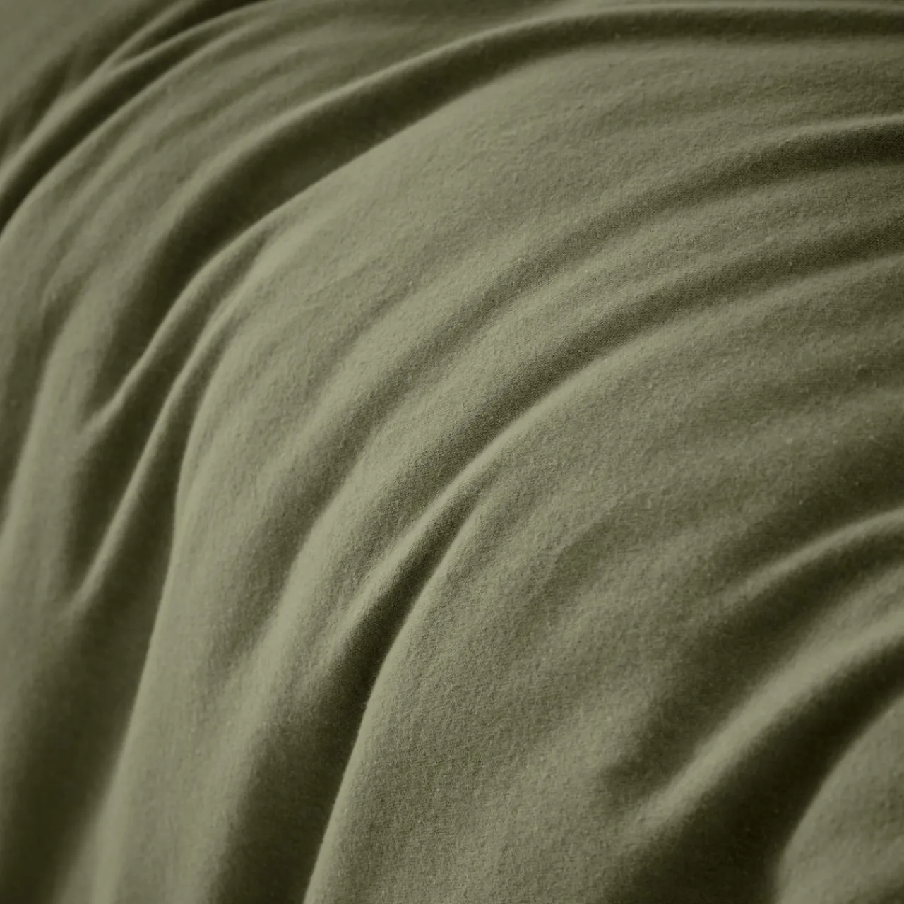 Housse De Couette|EMINZA Housse de couette flanelle de coton (260 x 240 cm) Nina Vert romarin