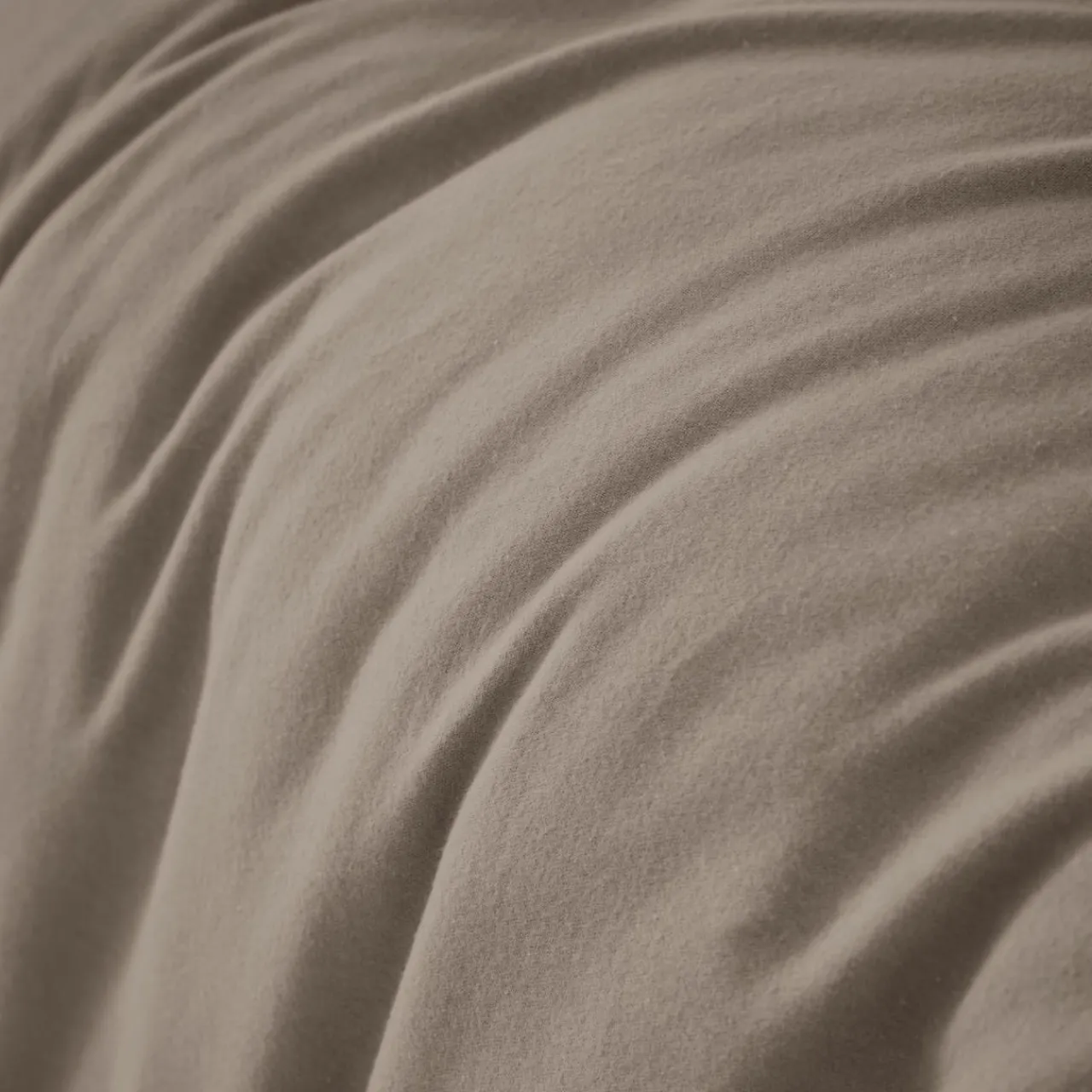 Housse De Couette|EMINZA Housse de couette flanelle de coton (280 x 240 cm) Nina Ficelle