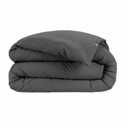 Housse De Couette|EMINZA Housse de couette flanelle de coton (260 x 240 cm) Nina Gris Anthracite