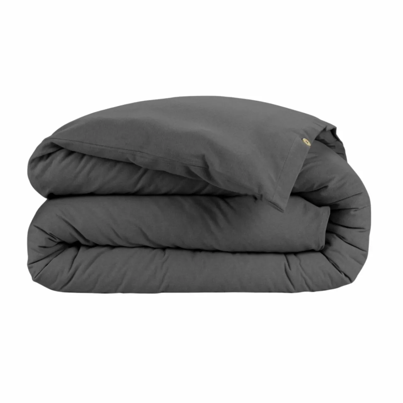 Housse De Couette|EMINZA Housse de couette flanelle de coton (260 x 240 cm) Nina Gris Anthracite