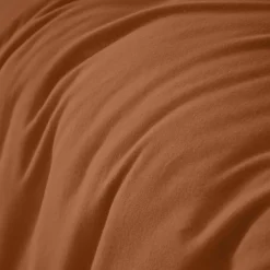 Housse De Couette|EMINZA Housse de couette flanelle de coton (280 x 240 cm) Nina Terracotta