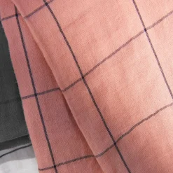 Housse De Couette|EMINZA Housse de couette gaze de coton (240 x 220 cm) Gaïa Match Rose Pêche