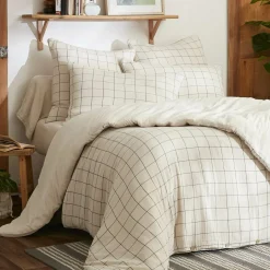 Housse De Couette|EMINZA Housse de couette gaze de coton (200 x 200 cm) Gaïa Match pampa Beige