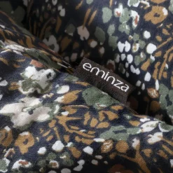 Housse De Couette|EMINZA Housse de couette gaze de coton (260 x 240 cm) Constance Bleu nuit