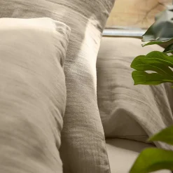 Housse De Couette|EMINZA Housse de couette gaze de coton (280 x 240 cm) Gaïa Ficelle