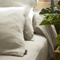 Housse De Couette|EMINZA Housse de couette gaze de coton (260 x 240 cm) Gaïa pampa Beige