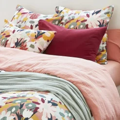 Housse De Couette|EMINZA Housse de couette gaze de coton (140 x 200 cm) Azel Multicolore