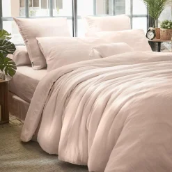 Housse De Couette|EMINZA Housse de couette gaze de coton (260 x 240 cm) Gaïa Rose poudré