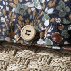 Housse De Couette|EMINZA Housse de couette gaze de coton (240 x 220 cm) Constance Bleu nuit