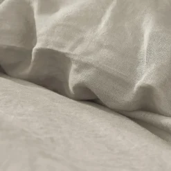 Housse De Couette|EMINZA Housse de couette lin lavé (240 x 220 cm) Louise Beige