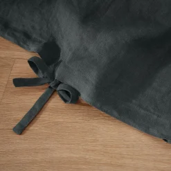 Housse De Couette|EMINZA Housse de couette lin lavé (260 x 240 cm) Louise Gris ardoise