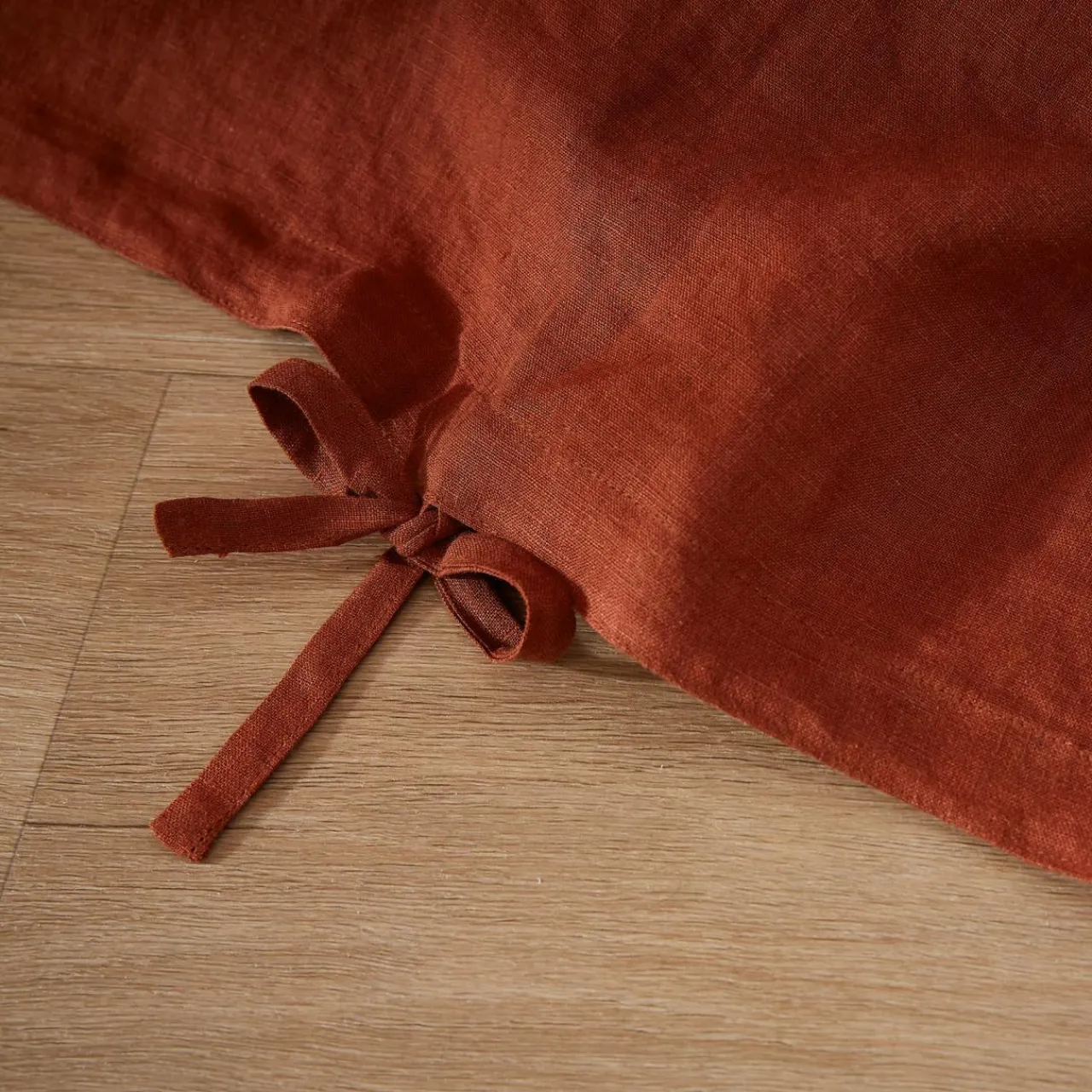 Housse De Couette|EMINZA Housse de couette lin lavé (240 x 220 cm) Louise Terracotta