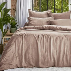 Parure De Lit|Housse De Couette|EMINZA Housse de couette lyocell Tencel™ lavé (240 x 220 cm) Olivia blush Rose