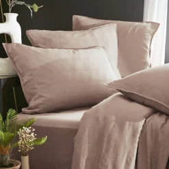 Parure De Lit|Housse De Couette|EMINZA Housse de couette lyocell Tencel™ lavé (200 x 200 cm) Olivia blush Rose