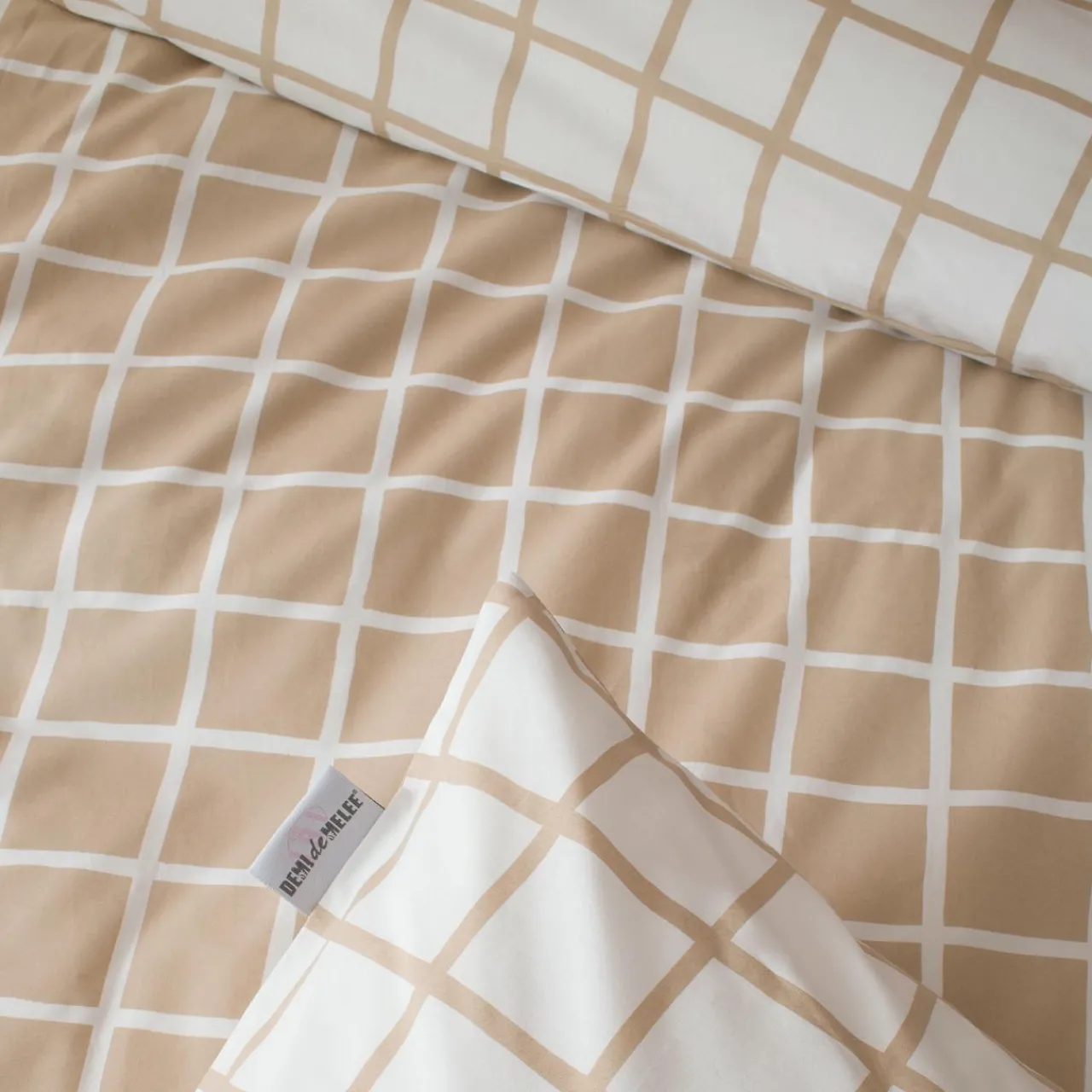 Housse De Couette|TRADILINGE Housse de couette percale de coton (260 x 240 cm) Max Beige