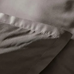 Housse De Couette|EMINZA Housse de couette percale de coton (280 x 240 cm) Cali Gris Anthracite