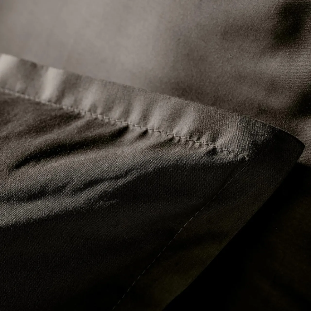 Housse De Couette|EMINZA Housse de couette percale de coton (140 x 200 cm) Cali e Noir