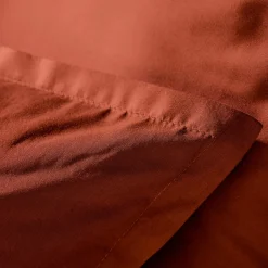 Housse De Couette|EMINZA Housse de couette percale de coton (280 x 240 cm) Cali Terracotta