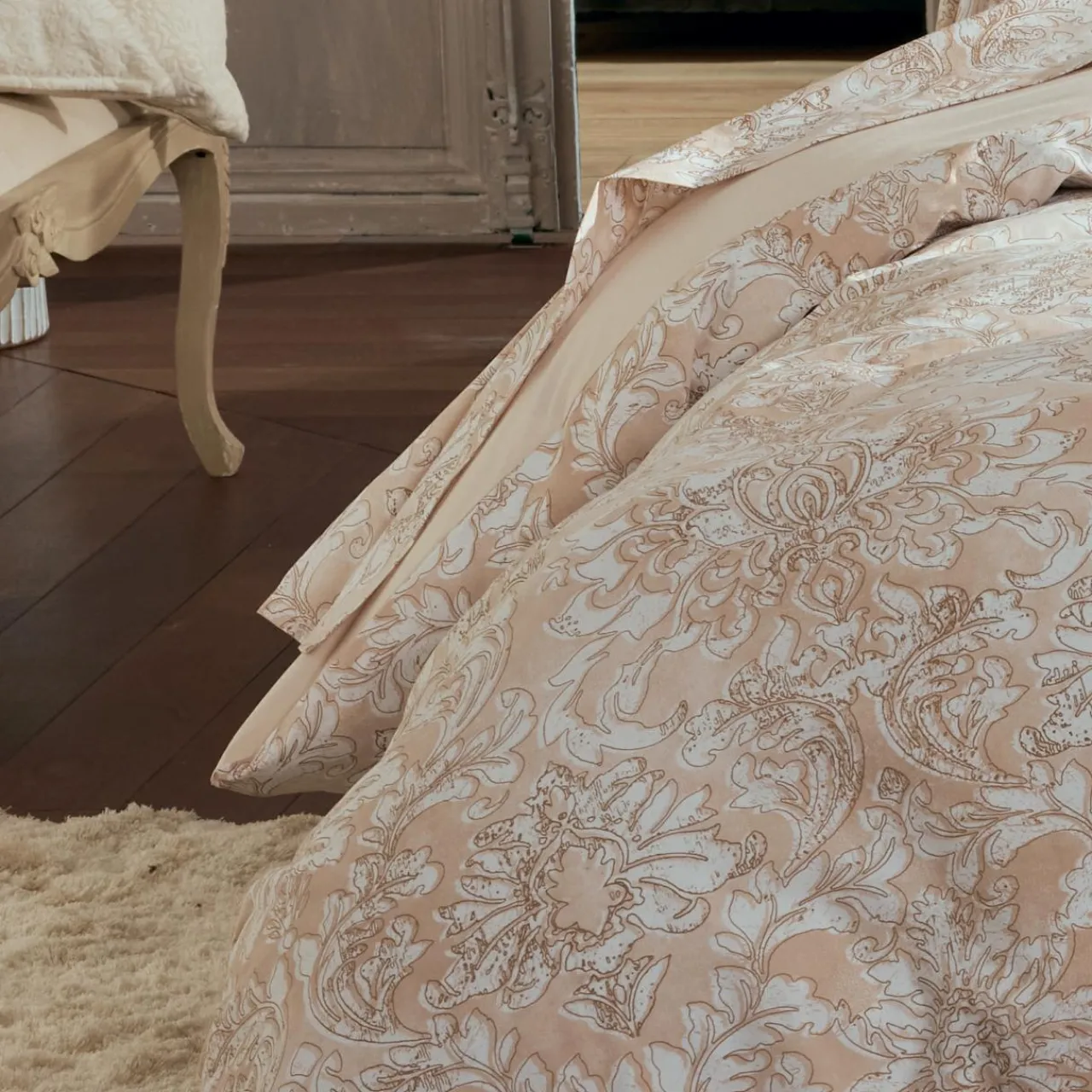 Housse De Couette|TRADI LINGE Housse de couette percale de coton (260 x 240 cm) Palazzo Beige