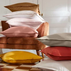 Housse De Couette|EMINZA Housse de couette percale de coton (140 x 200 cm) Cali Taupe